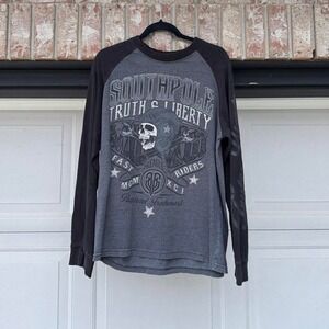 BLACK & GREY SOUTHPOLE RAGLAN LONG SLEEVE